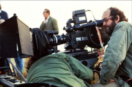 Stanley Kubrick nas filmagens de "Nascido para Matar"