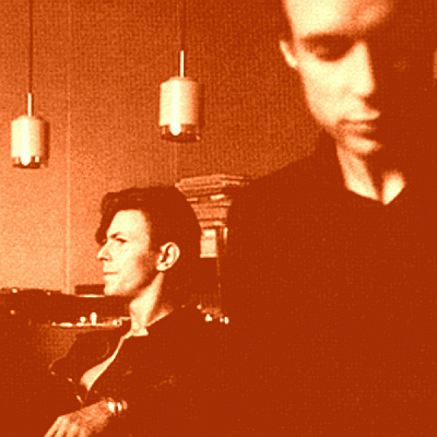 Bowie e Eno em estúdio